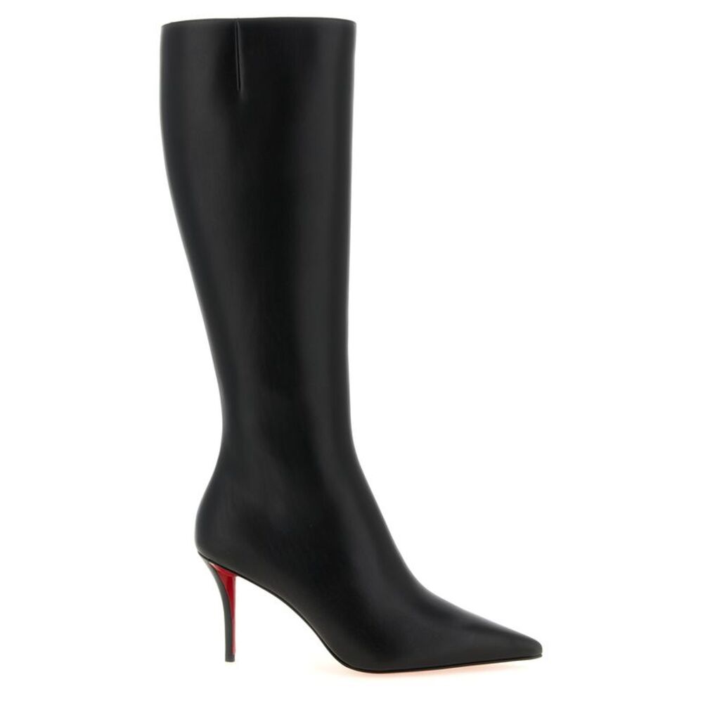 Christian Louboutin Black Calfskin Over The Women's Knee